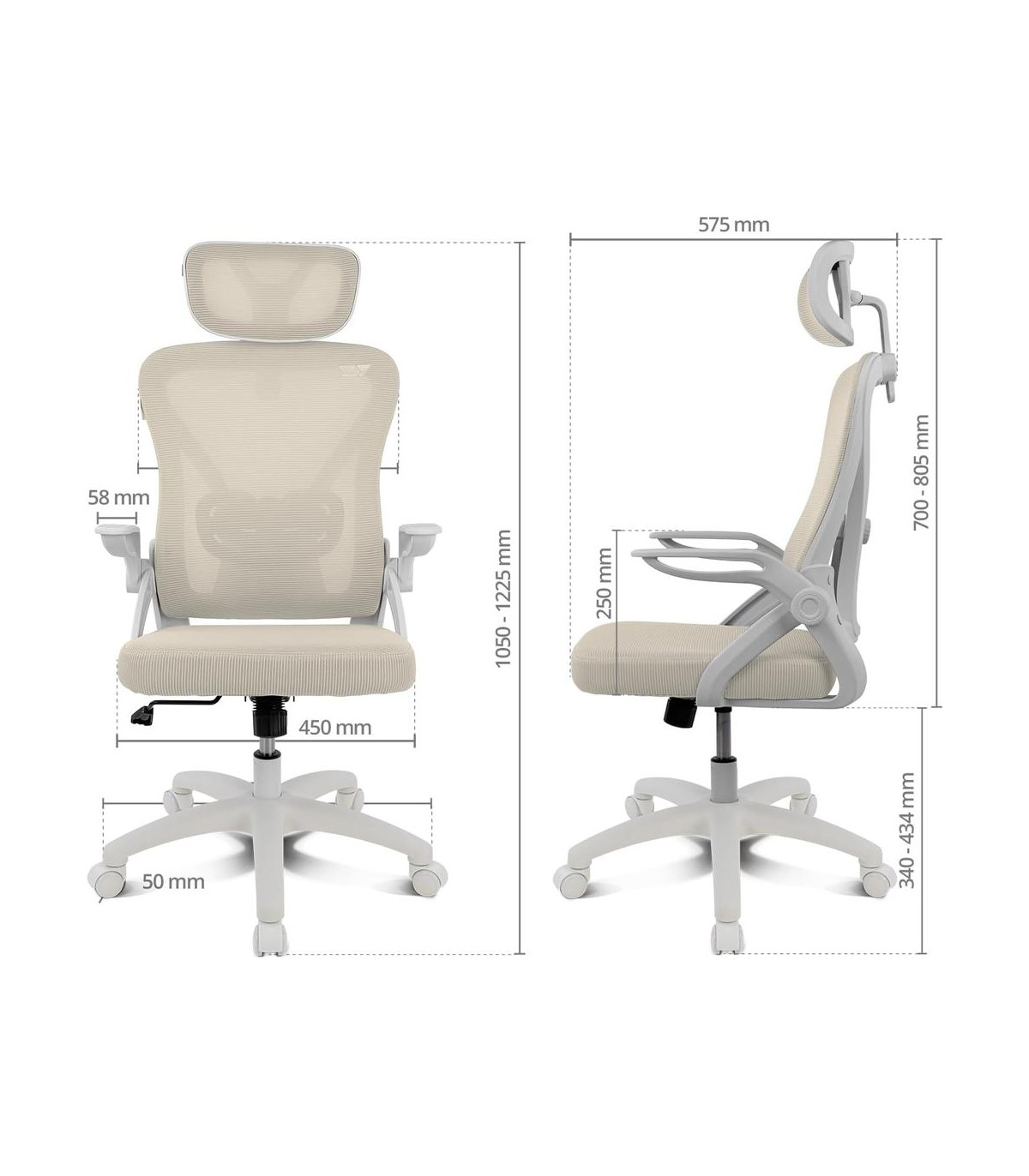 Silla gaming drift drair35 blanca - beige