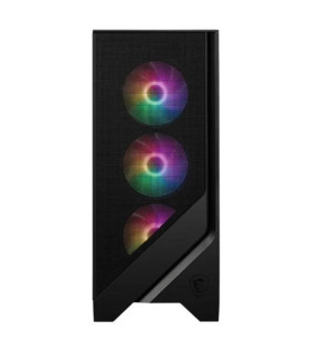 Caja ordenador gaming msi mag forge 121a airflow atx argb cristal templado negro