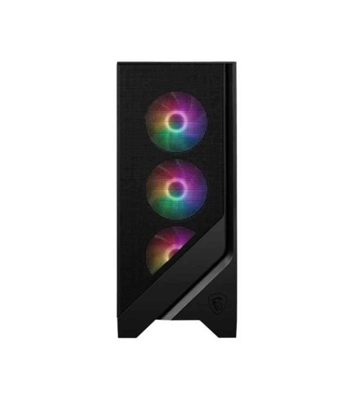 Caja ordenador gaming msi mag forge 121a airflow atx argb cristal templado negro