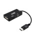 Conversor displayport a vga - dvi - hdmi nanocable 15cm -  macho - hembra