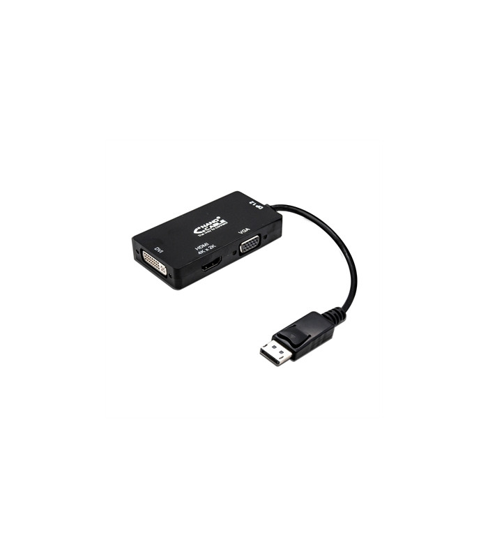 Conversor displayport a vga - dvi - hdmi nanocable 15cm -  macho - hembra