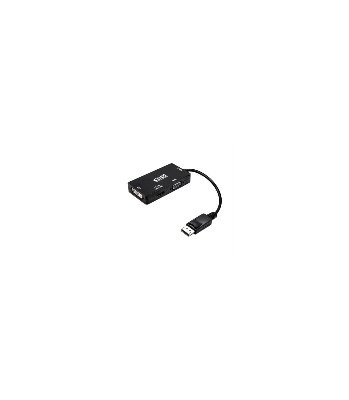 Conversor displayport a vga - dvi - hdmi nanocable 15cm -  macho - hembra