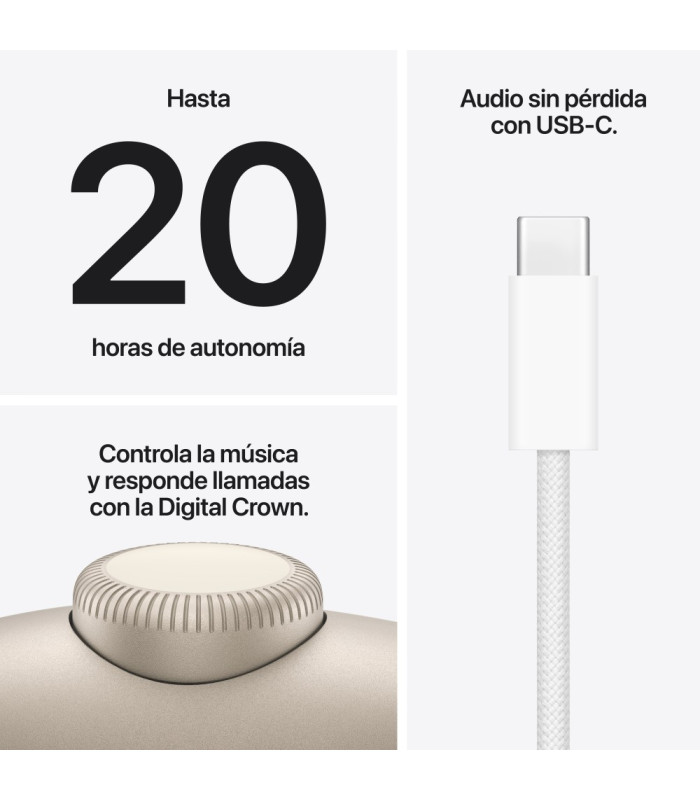 Auriculares apple airpods max 2 inalambrico starlight
