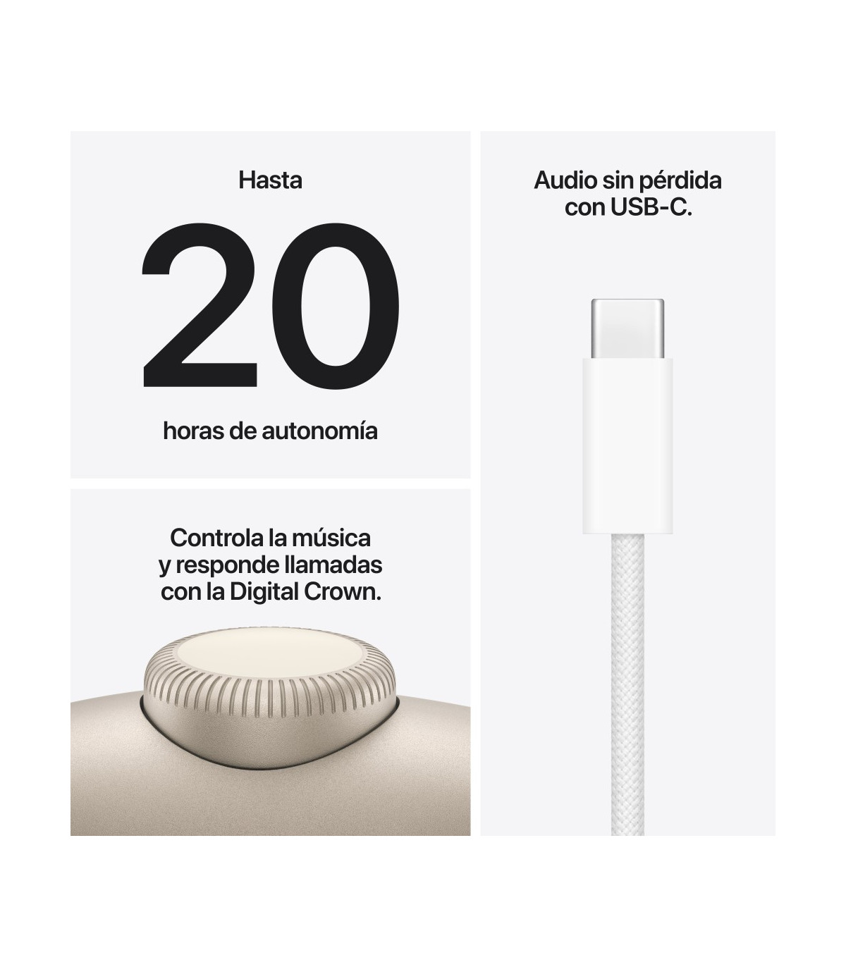 Auriculares apple airpods max 2 inalambrico starlight