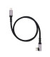 Cable nanocable usb - c 3.2 gen2 acodado 100w 1m
