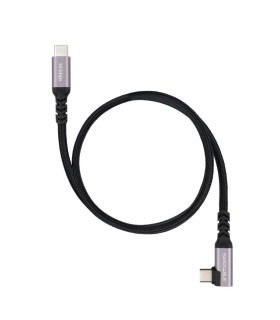 Cable nanocable usb - c 3.2 gen2 acodado 100w 1m