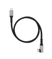 Cable nanocable usb - c 3.2 gen2 acodado 100w 1m