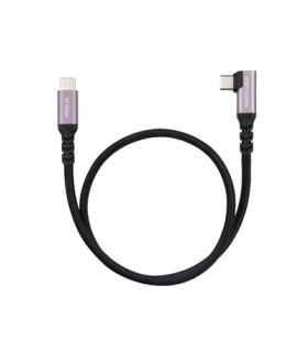 Cable nanocable usb - c 3.2 gen2 acodado 100w 1m