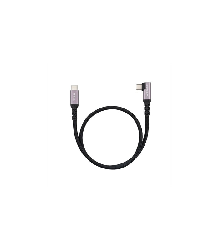 Cable nanocable usb - c 3.2 gen2 acodado 100w 1m