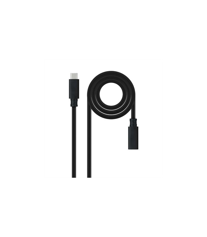 Cable nanocable usb - c 3.2 gen2x2 100w c - m - h 1.5m alargador