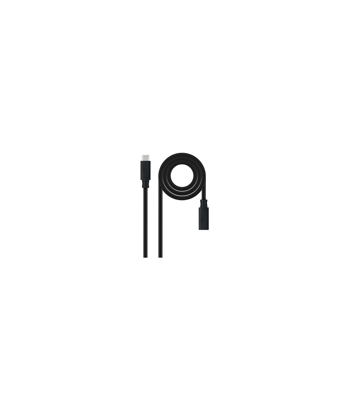 Cable nanocable usb - c 3.2 gen2x2 100w c - m - h 1.5m alargador