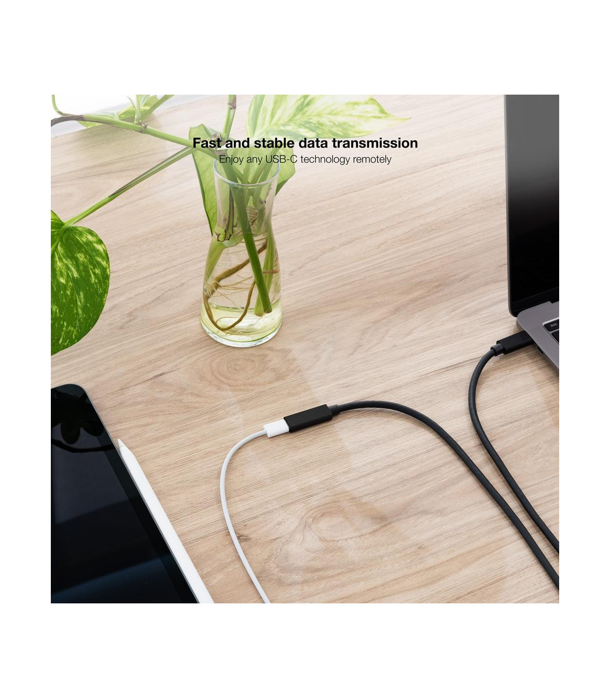 Cable nanocable usb - c 3.2 gen2x2 100w c - m - h 1.5m alargador