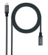 Cable nanocable usb 3.2 gen2x2 20gb 100w c - m - h 1.5m alargador usb - c algodon