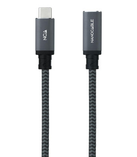 Cable nanocable usb 3.2 gen2x2 20gb 100w c - m - h 1.5m alargador usb - c algodon