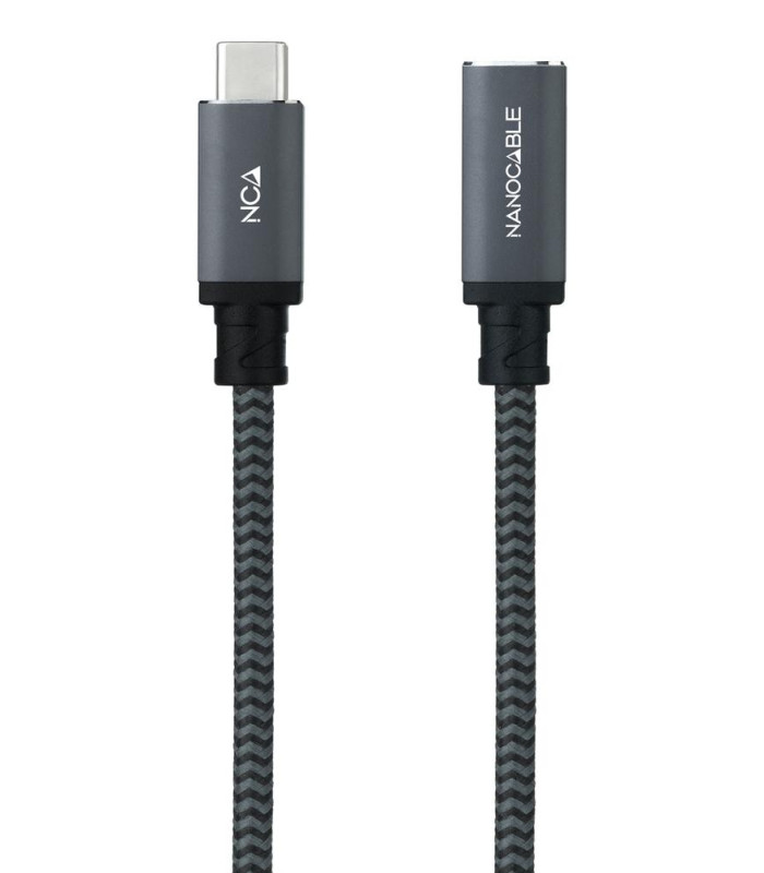 Cable nanocable usb 3.2 gen2x2 20gb 100w c - m - h 1.5m alargador usb - c algodon