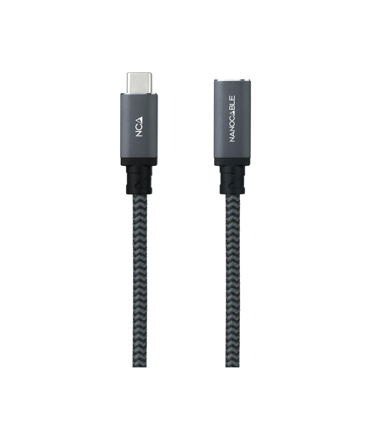 Cable nanocable usb 3.2 gen2x2 20gb 100w c - m - h 1.5m alargador usb - c algodon
