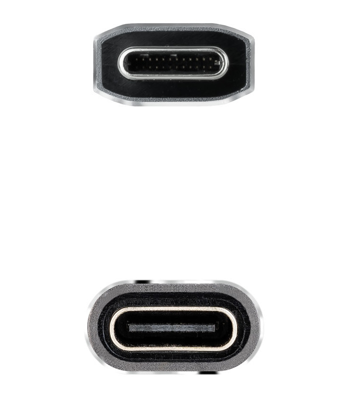 Cable nanocable usb 3.2 gen2x2 20gb 100w c - m - h 1.5m alargador usb - c algodon