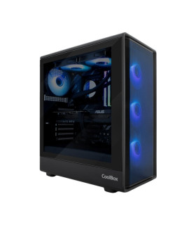 Caja ordenador gaming coolbox ga700 darkside atx cristal templado negra