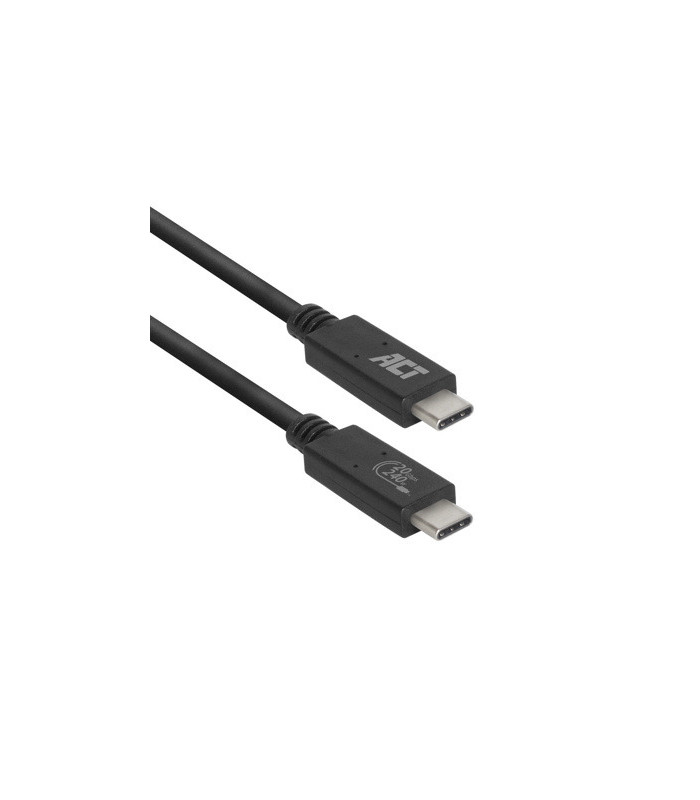 Cable usb - c act connectivity carga 240w  mas datos 20 gbps 1.m certificado usb - if