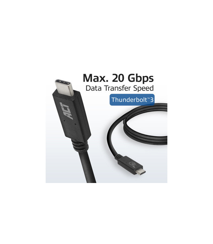 Cable usb - c act connectivity carga 240w  mas datos 20 gbps 1.m certificado usb - if