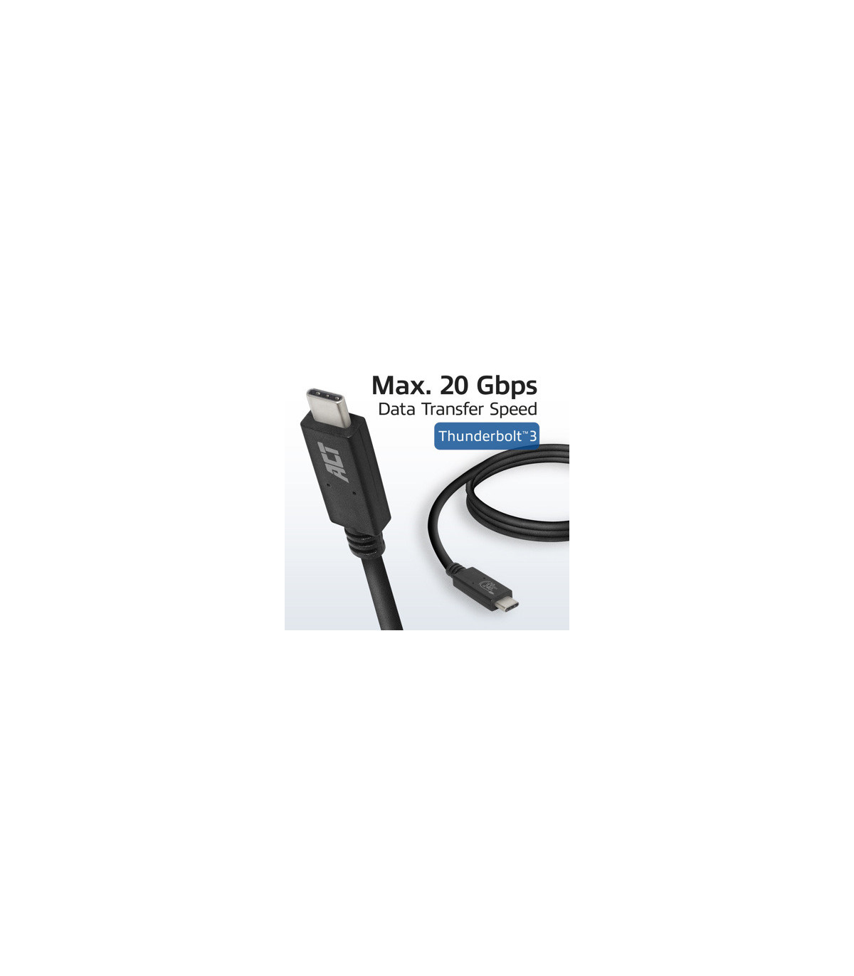 Cable usb - c act connectivity carga 240w  mas datos 20 gbps 1.m certificado usb - if
