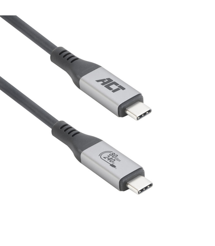 Cable usb4 act connectivity 80 gbps thunderbolt 5 - 240 w - usb type - c - certificado por usb - if - 1 -5 m.