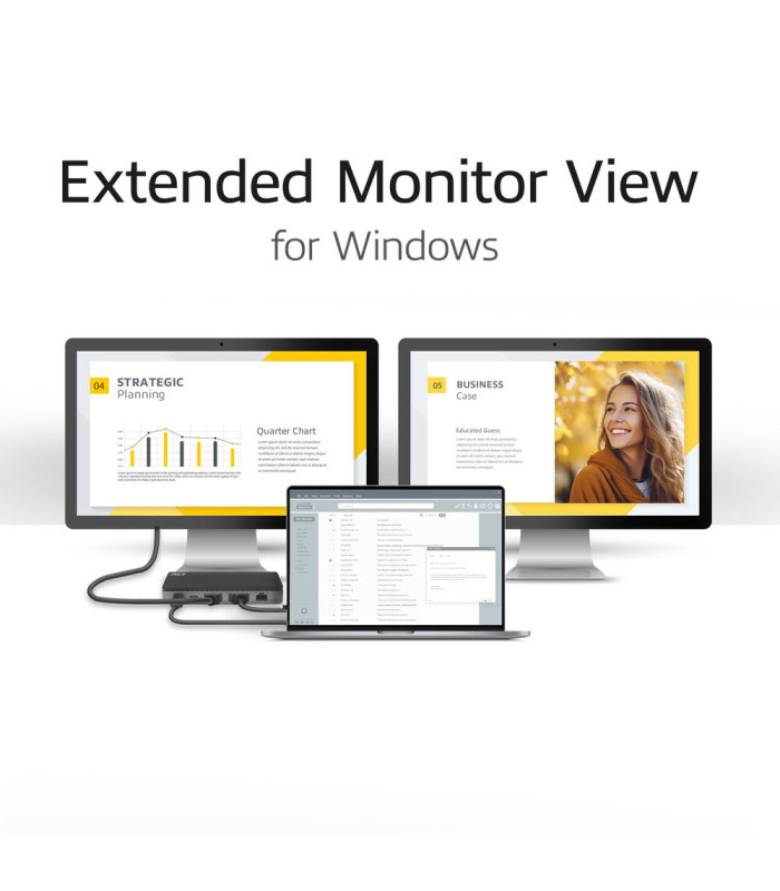 Docking station act connectivity usb - c 4k mst 2 monitores hdmi - ethernet - usb - c - 3x usb - a - pd pass - through cable 1m