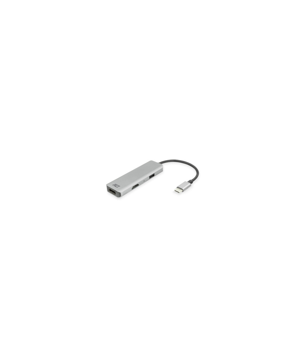 Adaptador act connectivity usb - c a 2 hdmi 4k - usb a