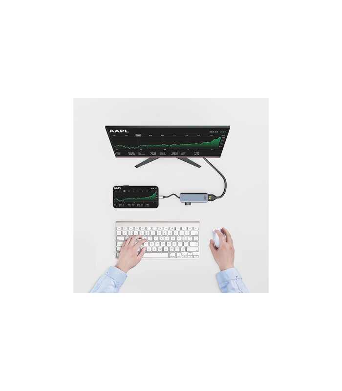 Adaptador act connectivity usb - c a 2 hdmi 4k - usb a