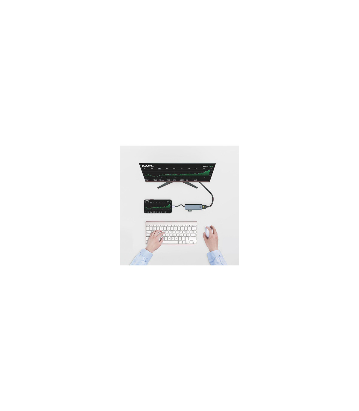 Adaptador act connectivity usb - c a 2 hdmi 4k - usb a