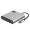 Adaptador act connectivity usb - c a hdmi - usb a - usb - c pd