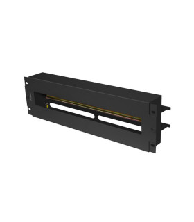 Panel lanberg de distribucion de tension 19'' 3u con rail din ts - 35 negro