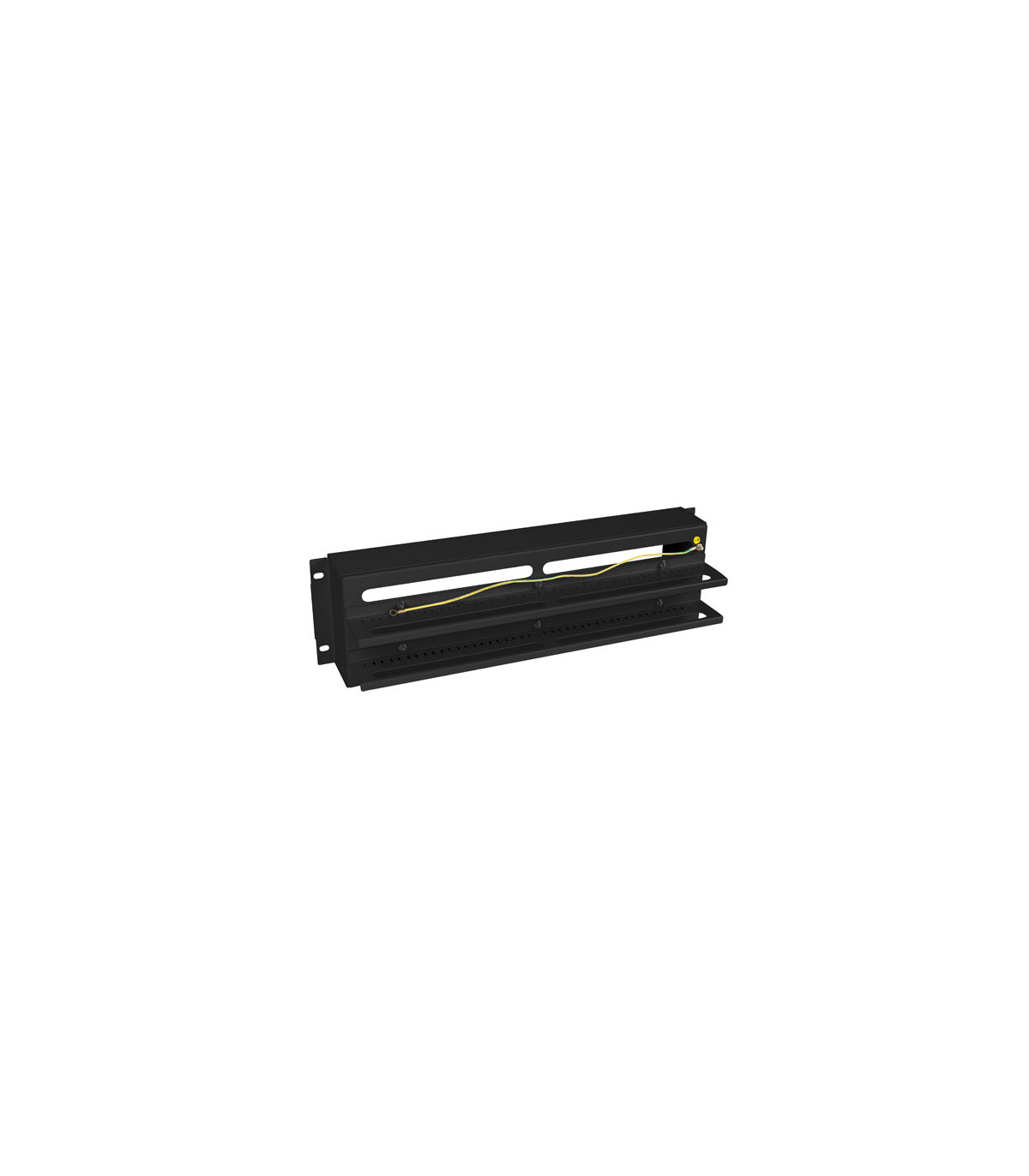 Panel lanberg de distribucion de tension 19'' 3u con rail din ts - 35 negro