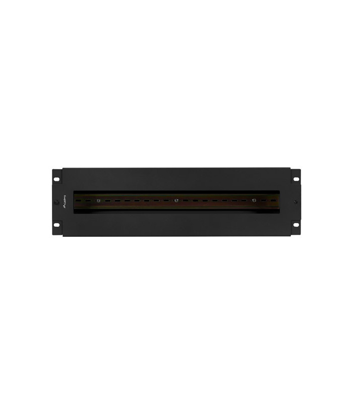 Panel lanberg de distribucion de tension 19'' 3u con rail din ts - 35 negro