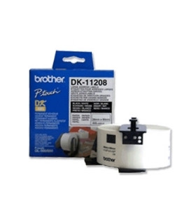 Etiquetas papel precortada brother dk11208 38 x 90 mm 400 - e ql - 500 ql - 550 650td