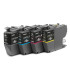 Pack cartuchos tinta brother lc421xlval negro cian magenta amarillo 500 paginas