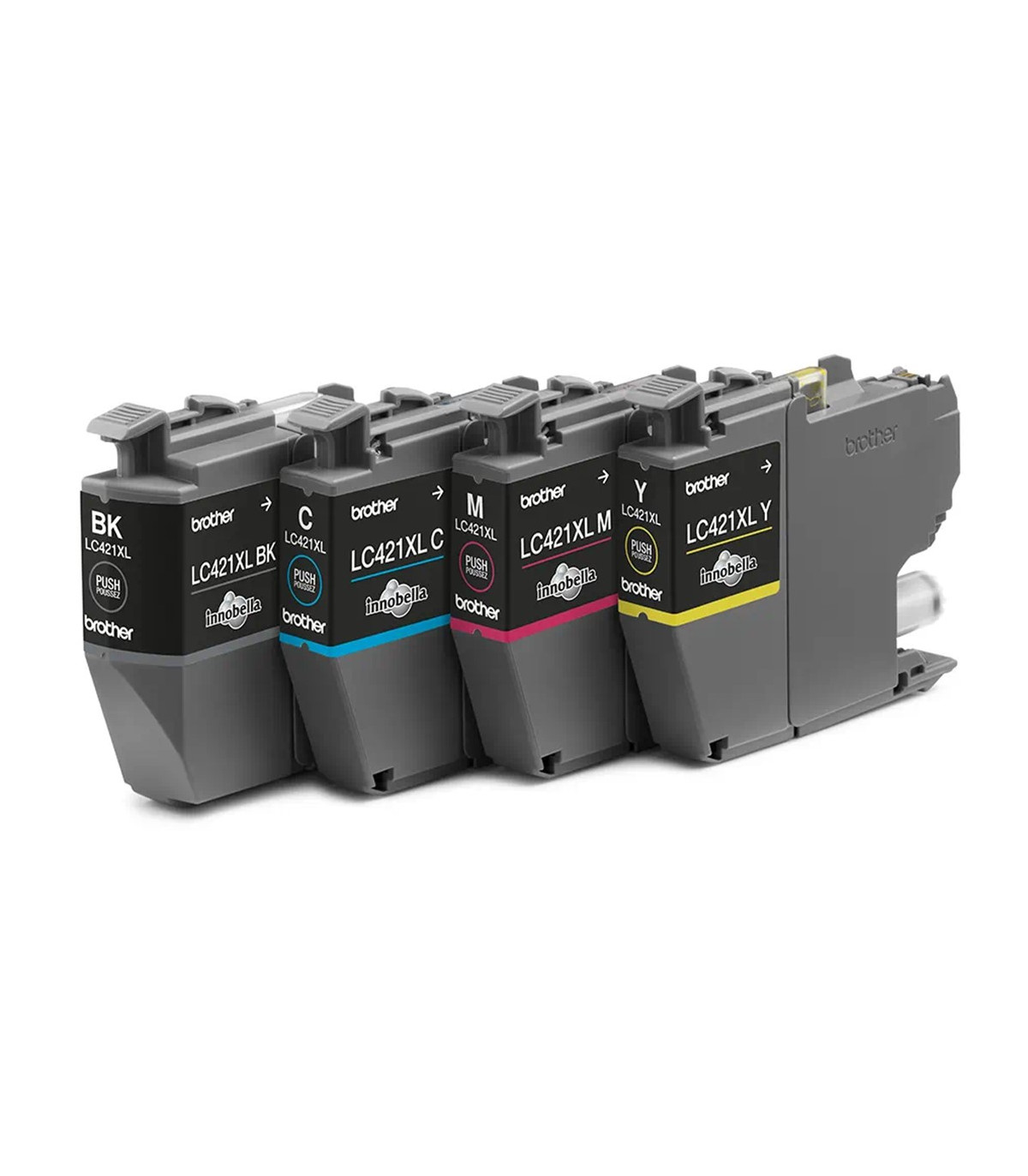 Pack cartuchos tinta brother lc421xlval negro cian magenta amarillo 500 paginas