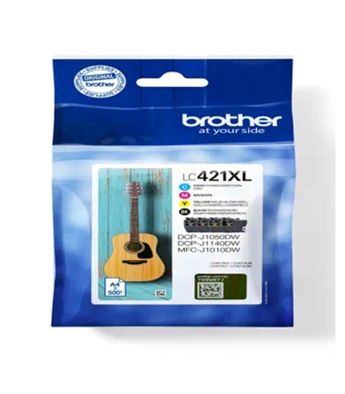Pack cartuchos tinta brother lc421xlval negro cian magenta amarillo 500 paginas