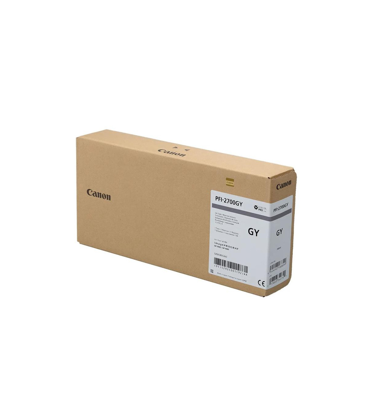 Cartucho tinta gran formato canon pfi - 2700 gris